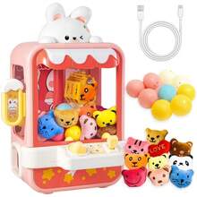 Mini Máquina De Garras Para Niños Juguete Peluche Con Sonido - Rosa - Ver 2