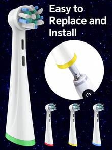 4/8/12 Pack Compatible With OralB IO Electric Toothbrush Replacement Toothbrush Brush Heads, Professional Cross Clean Toothbrush Replacement Head Refills For Oralb IO 2/3/4/5/6/7/7G/8/9/10 Series Electric Toothbrushes - White - View 7