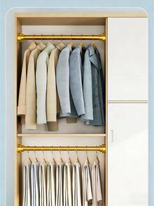 Thanh căng bằng thép không gỉ có thể kéo dài - Không cần khoan, chiều dài điều chỉnh được, dùng cho rèm cửa, tủ quần áo, rèm tắm, giá phơi đồ - Có các màu bạc, đen, trắng, xám với đế nhựa. - trắng - Xem 10