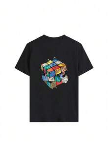 3pcs/Set Teen Boy Graphic Summer Short Sleeve T-Shirts, Street Style Combination, Soft & Comfortable Summer Tops, Casual Tees For Teenage Boys, Suitable For Weekend Outing/Daily Wear - Multicolor - View 8
