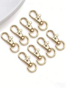 Conjunto de 5 a 100 chaveiros giratórios com mola, fecho lagosta giratório de liga metálica de alta qualidade, ideais para confecção de chaveiros, chaveiros em geral, enfeites para bolsas, decoração de chaves de carro, bijuterias, presentes de Natal, acessórios de praia para o verão, presentes para amigos e muito mais. Material atraente para criação de bijuterias. - chaveiro - Ver 7