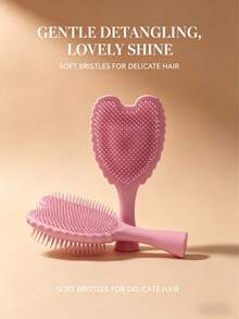 1pc Matte Angel Wings Hair Comb, Women's Hairstyle Cushion Massage Comb, Queen Air Cushion Comb, Multi-Functional Travel Hair Brush - One Size - View 7