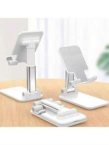 Foldable Phone Holder Compatible With IPhone, Android Phone, Gift For Birthday, Family, Friends Phone Stand, Phone Accessories - White - View 1