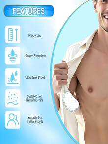 10/50/100 Pacotes de Absorventes Descartáveis para Axilas, Respiráveis e Confortáveis, Inodoros e Invisíveis, Super Adesivos, De Uso Único, Absorvem Efetivamente o Suor e Neutralizam o Odor, Embalados Individualmente, Aumentam a Confiança, Essencial para Viagens, Verão, Essencial Doméstico, Essencial de Viagem para Mulheres, Absorventes para Axilas. - Tipo A - Visão 6