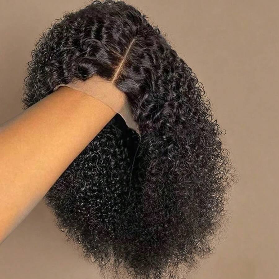 Human Hair Jerry Curly Water Curly Short Bob Wigs 250% Brazilian Ready To Go Glueless Human Hair Wigs 13x4 Deep Wave HD Lace Frontal Wig For Women - Natural Black - 查看 1