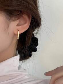 Khuyên tai hình giọt nước nhỏ nhắn, móc khuyên tai thời trang, thanh lịch, tối giản dành cho nữ. - Hoa tai hình giọt nước - Xem 14
