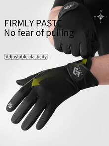 Professional Equestrian Riding Gloves Touchscreen Anti-Slip Breathable Ice Silk Gloves - Black - View 8
