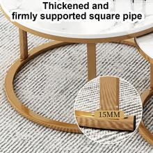Nesting Coffee Tables Set Of 2 Round Stacking Sofa Side Tables For Living Room - White - View 10