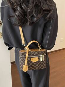 2026 New Retro Box Chain Small Square Bag, High-End Fashionable Versatile Shoulder Handbag For Women - Brown - View 7