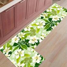 1pc Floral Pattern Printed Long Rug, Suitable For Living Room, Laundry Room, Bathroom, Bedroom, Kitchen, Entrance Mat - Multicolor - View 5