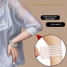 1 Pair Shirt Sleeve Holder Cuff Strap, Elastic Adjustable Sleeve Garter For Men And Women - A - View 5