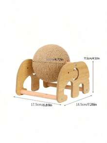 Esta duradera tabla de rascar de sisal, árbol para gatos, bola de rascar y poste de rascar para gatos son resistentes al desgaste y a los arañazos. El poste de rascar vertical para gatos con rodillos no se caerá ni dejará residuos. Es la opción perfecta para que usted y su gato pasen tiempo juntos. El regalo perfecto para sus gatos, su regalo favorito. - Bola de la suerte con forma de pata de gato y elefante - Ver 9