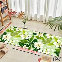 1pc Floral Pattern Printed Long Rug, Suitable For Living Room, Laundry Room, Bathroom, Bedroom, Kitchen, Entrance Mat - Multicolor - View 7