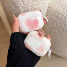 1pc IMD Glitter Heart & Flower Design Fashion Apple Earphone Protective Case, , Dust-Proof, Stylish, Suitable For Teenagers And Young People, Suitable For Daily Use And Gifting, Compatible With AirPods 4, Pro 3, New Pro 2, 3, 2 Protective Case - Multicolor - View 2