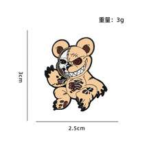 1件裝 動漫卡通系列恐怖電影遊戲周邊徽章 恐怖熊毛絨胸針 包包衣物配件 - 彩色 - 查看 4