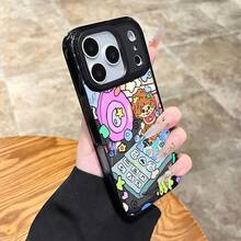 スマホケース 16 15 14 13 Pro Max 対応 TPUケース 全面保護 カメラレンズ一体保護 クリアケース 耐衝撃 傷防止 超薄軽量 ぴったりフィット シンプルミニマル インスタ映え 大人上品 誕生日プレゼント - 透黑 - チェックする 4
