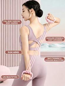 1 chiếc dây thun tập yoga điều chỉnh trọng lượng, dùng để giãn cơ ngực và lưng, dây kéo dày dặn, dụng cụ tập luyện thể dục mở rộng lưng. - Nhiều màu - Xem 3