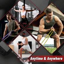 1pc Traction Strap, Pull-Up Assist Band, Yoga Traction Training Strap, Fitness Band, Training Band, Resistance Band Set, Suitable For Fitness, Walking, Body Shaping, Unisex - Multicolor - View 5
