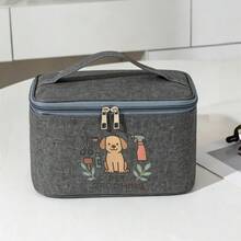Pet Grooming Dog Pattern Storage Bag, Large Capacity Pet Beauty Tool Organizer Box - Multicolor - View 9