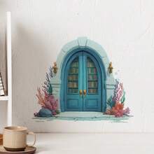 1PC Home Wall Sticker,Underwater Door Window Sticker,Suitable Gift,Self-Adhesion For Windows, Doors, Living Room, Bedroom, Dining Room, Study, Bathroom, Glass Decoration And Embellishment - A - View 1