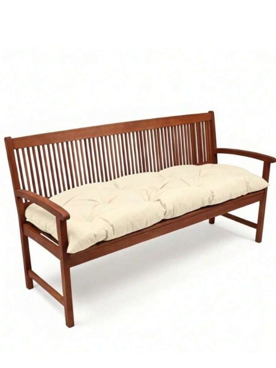 45 X 100 Cm Soft Fiber Filled Bench Cushion, Single Seat Pad (Bottom Only), Made In Turkey - Apricot - View 1