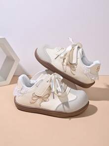 2025 New Arrival Kids Sneakers, Soft & Durable Soles, Suitable For Girls & Boys, Autumn (Kindly Select According To Actual Foot Length) - Beige - View 3