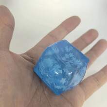 立方体雪花挤压玩具，蓝色冰块挤压玩具，美观慢回弹软挤压玩具 - 软挤压玩具，适合课堂奖励、万圣节/圣诞节/复活节派对礼物，最佳圣诞之选 - 彩色 - 查看 9