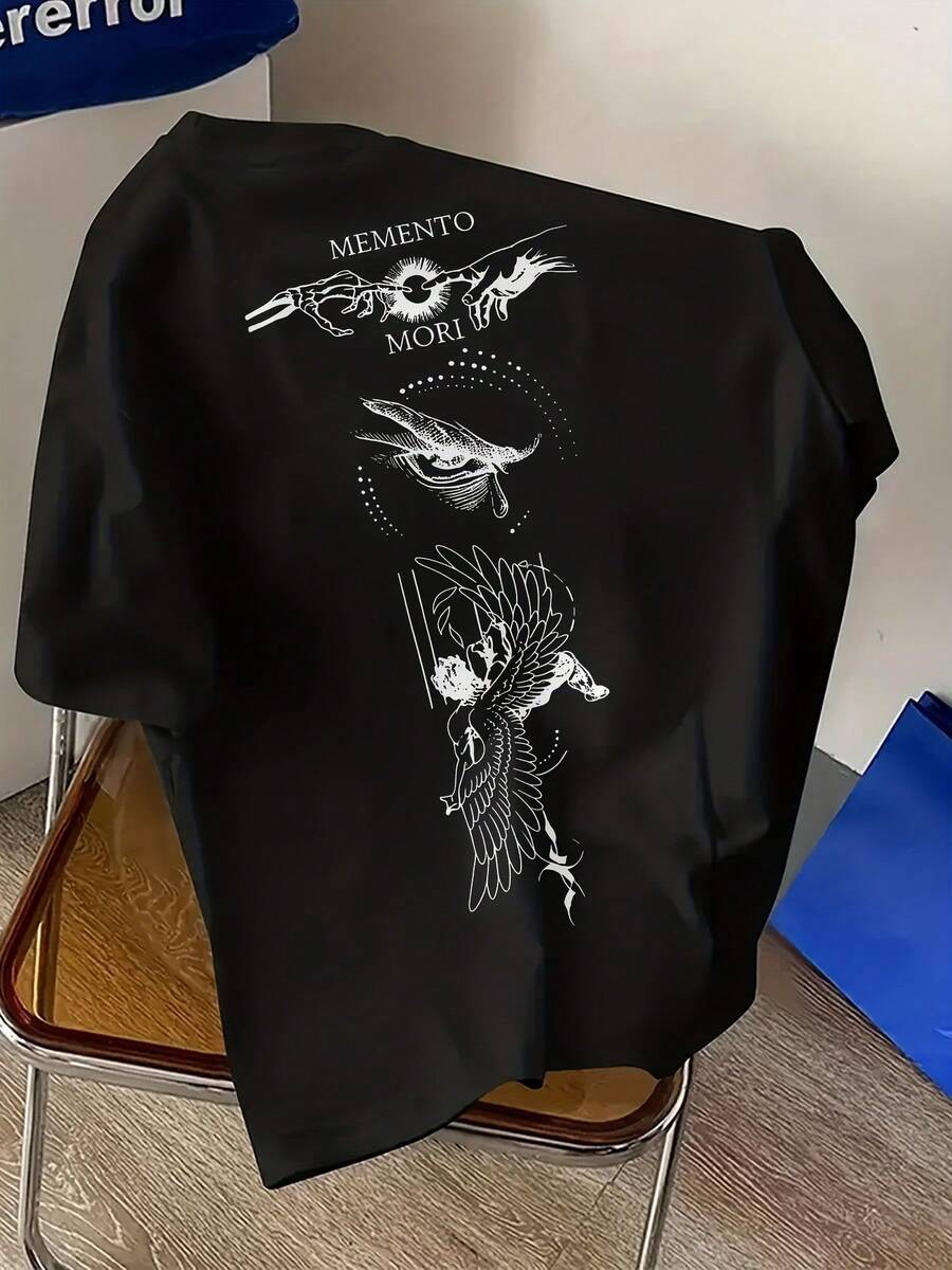 Fashionable Men's T-Shirt - Black - View 1