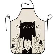猫咪主题趣味厨房围裙，送给爱猫人士的幽默烹饪礼物，非常适合烧烤、派对和角色扮演，男女皆宜，尺寸可调节 - LIWQ00384 - 查看 2