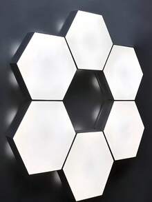 3/6/10pcs Lampu Quantum Heksagonal Sentuh, Panel Lampu Ambient Gaming RGB, Desain Saling Terhubung, Cocok Untuk Dekorasi Kamar Tidur Ruang Game, Lampu Malam, Pencahayaan Ambient Tidak Langsung, Lampu LED Hangat, Hadiah Dekorasi Ruangan, Dekorasi Rumah dan Ruangan yang Menawan - cahaya putih - View 4