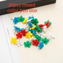 Cute Flower Shaped Felt Board Push Pins, Decorative Cork Board Photo Wall Decor - Fresh Floral Decorative Pins - View 7
