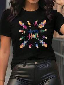 Women T-Shirts - Black - View 8