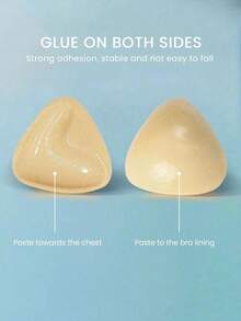 2 miếng độn ngực silicon hình tam giác màu mơ, miếng đệm ngực silicon giúp nâng ngực, thích hợp cho đồ lót nữ, đồ ngủ, áo liền quần, đồ bơi, váy, trang phục hở lưng. - Nhiều màu - Xem 4