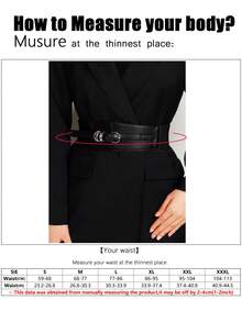 1pc Women's Street Style Black Renaissance Accessory Fashion Adjustable Waist Sash, Suitable For Halloween Party Or Daily Wear - Black - View 5
