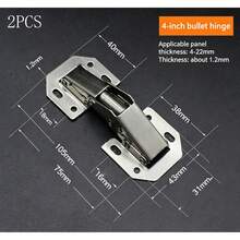 90 Degree Soft Close Hinges - Made Of Stainless Steel; Easy Installation Without Pre-Drilling. These Silent, Frameless And Concealed Cabinet Hinges Are Ideal Replacement For Kitchen Cabinet Doors And Folding Doors. - A - View 14