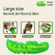 Đồ chơi gặm cho thú cưng - Đồ chơi cao su phân phát thức ăn, bao gồm thức ăn khô đông lạnh, thức ăn ướt nghiền nhuyễn và kem cho thú cưng, phù hợp cho chó con/chó nhỏ/vừa/lớn, quà tặng Halloween cho thú cưng, đồ chơi xếp hình tương tác. - màu xanh lá - Xem 12