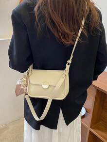 2025 Neue Mode Chic Schal Unterarmtasche für Frauen, Sommer Kette Riemen kleine quadratische Schulter Umhängetasche (Schalfarbe zufällig) - Weiss - Übersicht 9