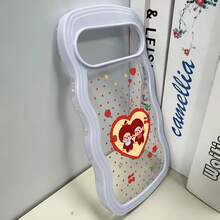 Pixel  クリアウェーブ スマホケース キュートプリント パステル調 レディース スマホカバー Pixel 8A/8/8 Pro/9/9 Pro/9A/10/10PRO/Pixel 8A/8/8 Pro/9/9 Pro/9A/10/10PRO/17pro Max/17pro/17/11/12/13/14/15/15Pro/15PluS/15Pro Max/16/16Pro/16PluS/16Pro Max/MIN/X/XR対応 TPU 耐衝撃 ホワイトデーギフト - 粉色 - チェックする 4