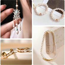 Pearl Beads For Jewelry Making Bracelet Making Kit For Adult Pearl Beads For Bracelets Bracelet Bead Kits Jewelry Making Kit For Necklaces Earrings DIY Crafts - trắng - Xem 6