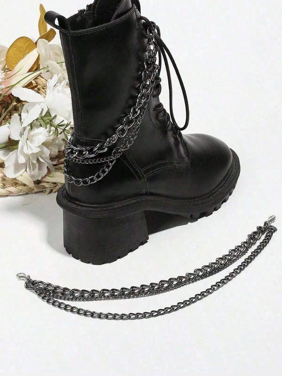 Fashionable Shoe Chains, Suitable For Pairing With Women's Boots, Are An Accessory For Women's Winter Outfits. - 黑色 - 查看 1