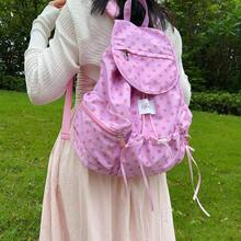 Other Outdoor Backpack - Strawberry Pink Polka Dots - View 3