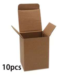 10/20 piezas Cajas de joyería de papel kraft, cajas de regalo de cartón corrugado extra resistentes y rectangulares, cajas de embalaje de bálsamo labial de papel corrugado - Multicolor - Ver 12