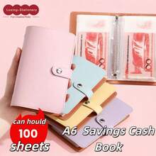 1pc A6 Piggy Bank With Card Slot, Can Hold 100 Banknotes, Includes Savings Notebook And Savings File, Buckle Lock, 1 Million Yen Savings Challenge, Includes Savings Calendar, Currency Categorization, Fun & Savings Support Set School Supplies - A - View 3