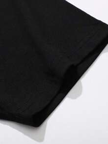 miseta de Manga Corta con Cuello Redondo para Primavera/Verano,, Camiseta de Manga Corta de Verano para Hombre, Otoño Chic, Estilo Casual Urbano, Para la Familia, Regalo Personalizado - Negro - Ver 6