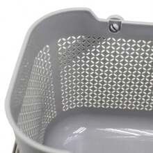 MU:4LIFE Set De 3 Canastas Plásticas Con Mango, Cesto Portátil y Almacenamiento Multiuso Para Cocina, Lavandería, Baño, Ducha Y Oficina Gris - gris - Ver 5