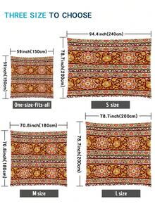 1pc New Waterproof Anti-Sand Digital Printed Beach/Picnic Mat, Fashionable And Fresh Pattern, Suitable For Outdoor Camping And Picnics - Multicolor - View 9