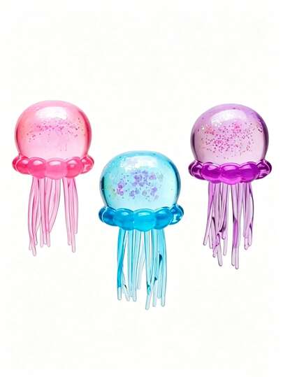 1pc Cute Shiny Jellyfish, Anxiety Relieving, Best Friend Party Supplies, Anniversary Decoration, Colorful Transparent, Daily Relaxation, Party Supplies, Birthday Party Supplies, Graduation Party Supplies.
