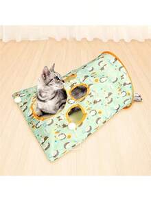 1pc Cat Toy Tunnel Bag, Cat Scratch Pad With Mouse, Self-Entertainment Toy For Cats To Play And Burrow - Multicolor - View 9