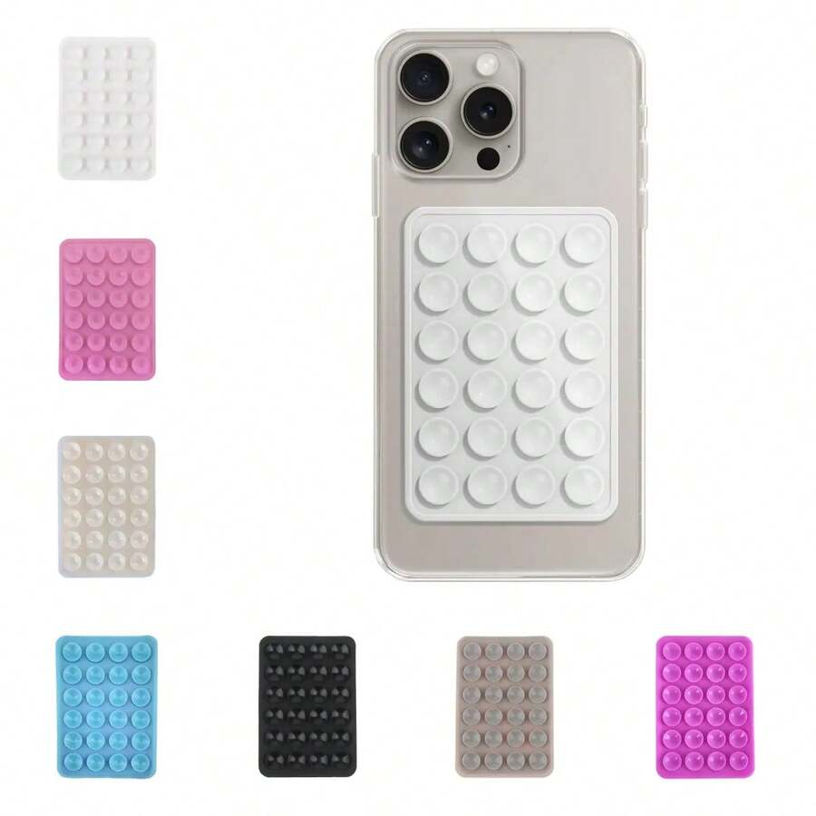 1PC Silicone Suction Phone Case Mount,Non Slip Suction Cup Phone Mount,Hands-Free Phone Accessories Holder For Selfies And Videos,Silicon Adhesive Phone Stand Sticky For Cell Phone Cellphone Smartphone - Multicolor - View 1