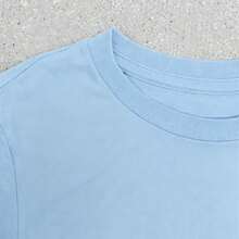 2026 Summer Clothes Dutch Motorcycles Speed Shop With Winged Eye Women's Casual Solid Color Crew Neck Short Sleeve Slim Fit Cropped T-Shirt Basic Summer Polyester Top, Versatile Everyday Wear, Perfect Gift For HerLoose And Comfortablesummer Tops  Dutch Clothes Women Playeras De Mujer - 淺藍色 - 查看 3